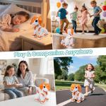 IQKidz Remote Control Robot Toys Dog for Kids Age 3-8, RC Smart Walking Electronic Pet Dog Toy with Light Eyes, Dancing and Music, Gift Ideas for Toddler Boys and Girls 4 5 6 7 Year Old