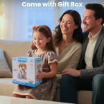 IQKidz Remote Control Robot Toys Dog for Kids Age 3-8, RC Smart Walking Electronic Pet Dog Toy with Light Eyes, Dancing and Music, Gift Ideas for Toddler Boys and Girls 4 5 6 7 Year Old