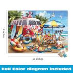 Buffalo Games – Dog Days of Summer by Tom Wood 750 Piece Jigsaw Puzzle for Adults – Precision-Cut Pieces, Beautiful Artwork, and Hours of Relaxing Fun - Relaxing Beach Day with The Family Pet