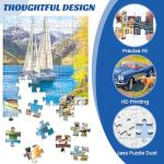 500 Pieces Puzzle for Adults,Lake Vacation Puzzle,House and Dogs Landscape Jigsaw Puzzles 500 Pieces,Challenging Game Home Decor Birthday Party Gift Toy for Adults Seniors 20.5 * 15 in