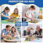 500 Pieces Puzzle for Adults,Lake Vacation Puzzle,House and Dogs Landscape Jigsaw Puzzles 500 Pieces,Challenging Game Home Decor Birthday Party Gift Toy for Adults Seniors 20.5 * 15 in