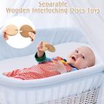 Zhanmai 5 Pieces Wooden Baby Toys Montessori Toys for Babies 0-6-12 Months Toy Rattles with Bells Baby Push Car Wooden Newborn Toy for Toddlers 1-3 Years Old Infant Boys and Girls Gifts