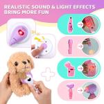 Meland Toy Doctor Kit for Girls, Pretend Play Toy Doctor Set with Dog , Carrying Bag, Stethoscope & Dress Up Costume Gift for Kids Toddlers Ages 3 4 5 6 Year Old for Role Play
