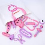 Meland Toy Doctor Kit for Girls, Pretend Play Toy Doctor Set with Dog , Carrying Bag, Stethoscope & Dress Up Costume Gift for Kids Toddlers Ages 3 4 5 6 Year Old for Role Play