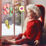 LiKee Strong Suction Cup Fidget Rotating Sensory Bath Toys for Baby Christmas Stocking Stuffers, Airplane Car Travel Table & Window Toys for Toddler Boys and Girls, 10+ Months