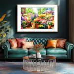 Blueforest 300 Piece Jigsaw Puzzle for Adults - Cute Kitten & Flower Garden, 17x11 Inch, Cardboard, Fun & Relaxing Puzzles for Stress Relief