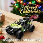 WRTWRT 1:18 RC Monster Truck for Boys, Kids 4-7-8-12, All-Terrain Off-Road Remote Control Car with LED Lights & Spray, 40 Min Playtime, 2.4GHz Fast Response Graffiti Jeep Toy Gift RC Car for Kids