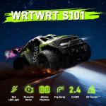 WRTWRT 1:18 RC Monster Truck for Boys, Kids 4-7-8-12, All-Terrain Off-Road Remote Control Car with LED Lights & Spray, 40 Min Playtime, 2.4GHz Fast Response Graffiti Jeep Toy Gift RC Car for Kids