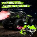WRTWRT 1:18 RC Monster Truck for Boys, Kids 4-7-8-12, All-Terrain Off-Road Remote Control Car with LED Lights & Spray, 40 Min Playtime, 2.4GHz Fast Response Graffiti Jeep Toy Gift RC Car for Kids