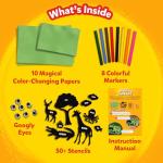 Skillmatics Sun Paper Art Kit - STEM Craft Kit for Kids with Decorative Paper, Stencils & Markers, Create with Sunlight, Mess-Free, Indoor Fun, Gifts for Ages 4, 5, 6, 7, 8, 9, 10, 11, 12