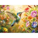 500 Piece Puzzle for Adults Clearance, Spring & Summer Hummingbird Jigsaw Puzzle, Nature Floral Puzzles for Adults and Teens, Relaxing Bird Puzzle Gift, 20.5 x 15 in