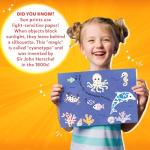 Skillmatics Sun Paper Art Kit - STEM Craft Kit for Kids with Decorative Paper, Stencils & Markers, Create with Sunlight, Mess-Free, Indoor Fun, Gifts for Ages 4, 5, 6, 7, 8, 9, 10, 11, 12