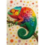 BenBen Puzzles for Adults 500 Pieces, Floral Chameleon Jigsaw Puzzles with Patterns on Back, Challenging Animal Puzzle for Family Game Night, Home Décor