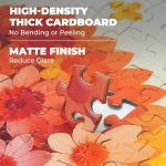 BenBen Puzzles for Adults 500 Pieces, Floral Chameleon Jigsaw Puzzles with Patterns on Back, Challenging Animal Puzzle for Family Game Night, Home Décor