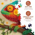 BenBen Puzzles for Adults 500 Pieces, Floral Chameleon Jigsaw Puzzles with Patterns on Back, Challenging Animal Puzzle for Family Game Night, Home Décor