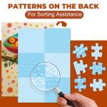 BenBen Puzzles for Adults 500 Pieces, Floral Chameleon Jigsaw Puzzles with Patterns on Back, Challenging Animal Puzzle for Family Game Night, Home Décor