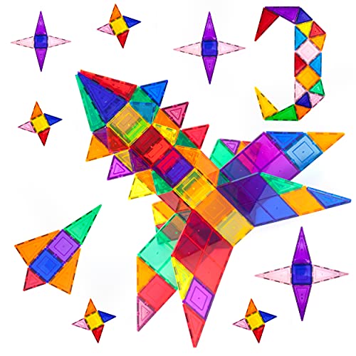 PicassoTiles 100pc Clear Magnetic Building Set - Inspiring Creativity