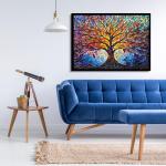 PICKFORU Stained Glass Puzzle Tree of Life Puzzles for Adults 1000 Pieces, Impossible Hard Difficult Challenging Puzzles for Adults, Colorful Mosaic Tree of Life Jigsaw Puzzle 1000 Pieces