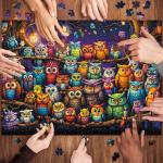 TangComplete - Owl Family Puzzles for Adults 1000 Pieces, Jigsaw Puzzles for Adults 1000 Piece, Challenging Game Toys, Impossible Puzzle, Family Decoration Puzzle