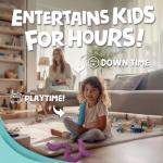 BUNMO Stocking Stuffers for Kids - Pop Tubes - Sensory Toys - Toddler Toys - Imaginative Play & Stimulating Creative Learning - Stocking Stuffers for Toddlers - 4 Pack Large