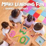 BUNMO Stocking Stuffers for Kids - Pop Tubes - Sensory Toys - Toddler Toys - Imaginative Play & Stimulating Creative Learning - Stocking Stuffers for Toddlers - 4 Pack Large