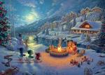 Ceaco - Thomas Kinkade - Disney Dreams Collection - Holiday - Mickey and Minnie Christmas Lodge - 1000 Piece Jigsaw Puzzle