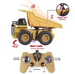 JOYIN 2 PCS Remote Control Construction Vehicle Toy Set, Friction-Powered RC Excavator & RC Dump Truck with Lights and Sounds for Imaginative Play, Christmas Birthday Gifts for Toddlers Boys Girls