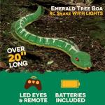 Terra by Battat - RC Emerald Tree Boa Snake Robot with LED Eyes & Realistic Movement - Lifelike Fake Snake Toy with Infrared Controller, Batteries Included - Educational Fun for Kids Ages 6+