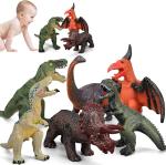 Gzsbaby 6 Piece Jumbo Dinosaur Toys for Kids 3-5 and Toddlers, Large Soft Dinosaur Toys for Lovers - Perfect Party Favors, Birthday Gifts