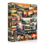 Vintage National Parks Puzzle for Adults 1000 Pieces, Travel Poster Landscape Puzzle Including Yellowstone Zion Acadia Yosemite, Nature Jigsaw Puzzles Scenery Mountain Scene