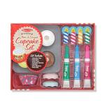 Melissa & Doug Bake & Decorate Wooden Cupcake Kit, with Play Food, Toppings & Play Kitchen Accessories, Preschool Learning Toys for Girls & Boys 3+