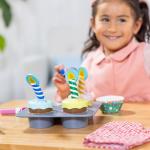 Melissa & Doug Bake & Decorate Wooden Cupcake Kit, with Play Food, Toppings & Play Kitchen Accessories, Preschool Learning Toys for Girls & Boys 3+