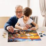 4-Pack Puzzles for Kids Ages 6-8 8-10 Year Old - Lions Horses Owls Dolphins, Large Piece Puzzles for Seniors, 100 Pieces Jigsaw Puzzles for Kids Ages 4-6, Learning Educational Toys for Boys and Girls