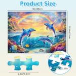 4-Pack Puzzles for Kids Ages 6-8 8-10 Year Old - Lions Horses Owls Dolphins, Large Piece Puzzles for Seniors, 100 Pieces Jigsaw Puzzles for Kids Ages 4-6, Learning Educational Toys for Boys and Girls