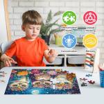 4-Pack Puzzles for Kids Ages 6-8 8-10 Year Old - Lions Horses Owls Dolphins, Large Piece Puzzles for Seniors, 100 Pieces Jigsaw Puzzles for Kids Ages 4-6, Learning Educational Toys for Boys and Girls