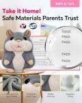 TWORIVER Toddler Toys Talking Hamster Repeats What You Say,Toys for 2 3 4 5 6 7 8 13 Year Old Girl Boy Christmas Birthday Gifts Ideas,Stocking Stuffers' for Kids Cute Stuff Gray Stuffed Animals Plush
