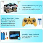 VWAHNANA RC Forklift Truck, 2 in 1 Transform Lift Fork & Hook, Kids Forklift Toy, 11 Channel Remote Control Forklift for Adults, 2 Battery, Spray, Light, RC Construction Vehicles Toy Gift for Kids 6+