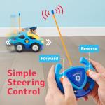 PREXTEX Cartoon Remote Control Car - 2-Pack Police and Race Car Toddler Toys - RC Cars for Kids with Different Frequencies - Easy Remote Control Toy and Thoughtful Gifts for Boys and Girls