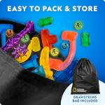 NATIONAL GEOGRAPHIC Glowing Marble Run – Construction Set with 15 Glow in The Dark Glass Marbles & Storage Bag, STEM Gifts for Boys and Girls, Building Project Toy (Amazon Exclusive)