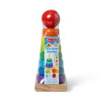 Melissa & Doug Rainbow Stacker Wooden Ring Educational Toy - Wooden Stacking Rings, Stacker Toys for Toddlers Ages 2+