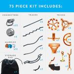 National Geographic Magnetic Marble Run - 75-Piece STEM Building Set for Kids & Adults with Magnetic Track & Trick Pieces & Marbles for Building A Marble Maze, STEM Project