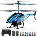 BUSSGO RC Helicopter, Remote Control Helicopter for Kids with 30Mins Flight(2 Batteries), 7+1 LED Light Modes, Altitude Hold, RC Toys for Boys Girls