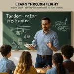 SYMA Remote Control Helicopter, S52H Military Transport RC Helicopter with Altitude Hold, One Key take Off/Landing, LED Light, Low Battery Reminder, Army Toys for Kids and Military Fans