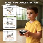 SYMA Remote Control Helicopter, S52H Military Transport RC Helicopter with Altitude Hold, One Key take Off/Landing, LED Light, Low Battery Reminder, Army Toys for Kids and Military Fans