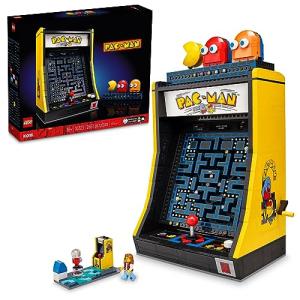 LEGO Icons PAC-Man Arcade Building Sets for Adults - Collectible Office, Book Shelf, or Bedroom Decor - Gifts for Christmas, Men & Women - W/Moving Handle to Recreate Game - 10323
