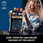 LEGO Icons PAC-Man Arcade Building Sets for Adults - Collectible Office, Book Shelf, or Bedroom Decor - Gifts for Christmas, Men & Women - W/Moving Handle to Recreate Game - 10323