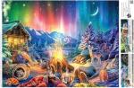 Buffalo Games - Lars Stewart - Winter's Night Bonfire - 1000 Piece Jigsaw Puzzle - Colorful, Holiday Puzzles for Adults – Precision-Cut Pieces, Seasonal Artwork, and Hours of Relaxing Fun