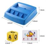 Learning Games for Kids Ages 3-8, Matching Letter Game for Kids Toys Ages 3-8 Educational Toys for 3-8 Year Olds Boys Girls Alphabet Puzzle Birthday Easter Gifts for 3-8 Year Old Boys Girls (Blue)