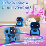 Contixo R1 Kids Robot Toy, Blue Interactive Smart Robots with Voice Control Talking Dancing Learning Touch Sensor Compact Educational Portable Toy for Boys Girls Toddlers 3-8 Years Old Birthday Gifts