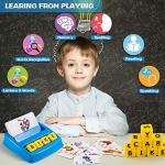 Learning Games for Kids Ages 3-8, Matching Letter Game for Kids Toys Ages 3-8 Educational Toys for 3-8 Year Olds Boys Girls Alphabet Puzzle Birthday Easter Gifts for 3-8 Year Old Boys Girls (Blue)